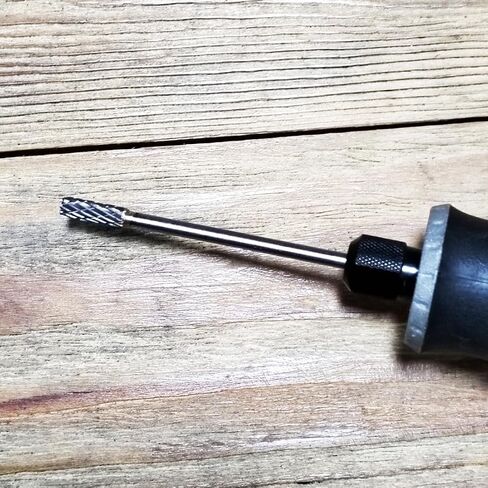 Luo ke 75mm Extra Long Carbide Burr Sets, 1/8 Inch Shank Rotary Aluminum Cutting Tungsten Carbide Ball Burs (D Type Ball Shape) in Saudi Arabia