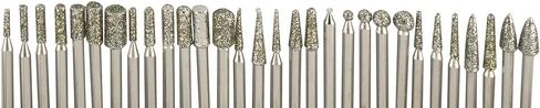 SE 30-Piece Set of Assorted Diamond Burrs with 600 Grit - 8230DD60 in Saudi Arabia