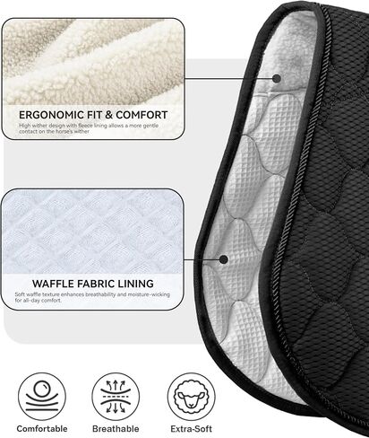 Harrison Howard General Purpose Horse Saddle Pad English All Purpose Cushioning Back Support for Horse Riding in Saudi Arabia