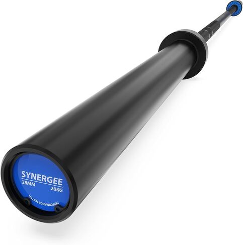 Synergee الإقليمي Olympic 20kg للرجال و 15 كيلوجرام من Chrome & Black Phosphate Barbells. تم تصنيف 1500 رطل لرفع الأثقال ورفع الأثقال. in Kuwait