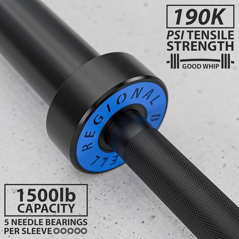 Synergee الإقليمي Olympic 20kg للرجال و 15 كيلوجرام من Chrome & Black Phosphate Barbells. تم تصنيف 1500 رطل لرفع الأثقال ورفع الأثقال. in Kuwait