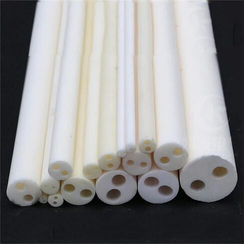 1pcs أنبوب السيراميك الألومينا مع 2 ثقب OD 1-8 مم عزل ارتفاع درجة الحرارة عزل جوفاء حماية حرارية الحماية من الأنبوب السيراميك (4x1x100 (1pcs)) in Saudi Arabia