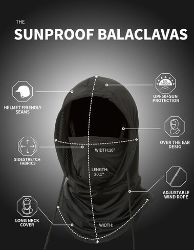 Vimnunts Sunproof Balaclavas Summer Cooling Face Mask Breathable Full Head Mask UV Protection Hood in Saudi Arabia
