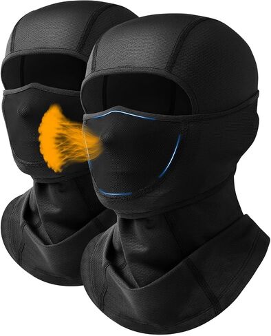 Balaclava Face Ski Moisture Wicking Motorcycle Mask with Movable Deisgn Men Women-Windproof UV Dustproof for Outdoor Work in Kuwait