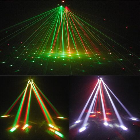 Moving Head DJ Lights for Pirfies ، Light Light 6 in-1 RGBW 6 Arms DJ Lights for Pirfies Support DMX-512 و Sound Activated ، Light Light for Party Disco KTV Wedding Club in Kuwait