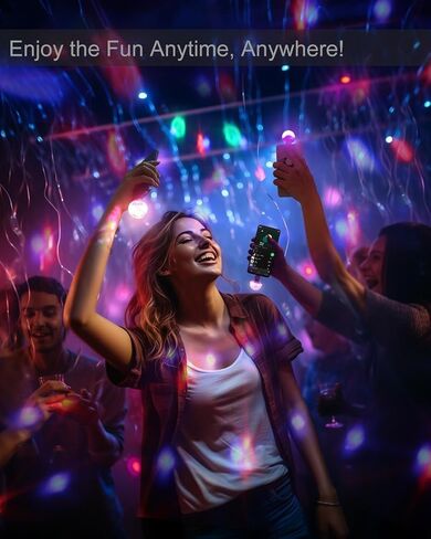 Mini Disco Lights, Sound Activated Disco Ball Party Lights, Applicable to USB Interface and Phones - RGB Light Effect Units for Home Disco, Kids Birthday, Christmas Party etc. in Saudi Arabia