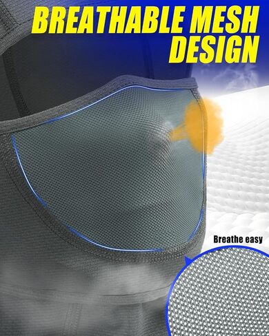 Balaclava Face Ski Moisture Wicking Motorcycle Mask with Movable Deisgn Men Women-Windproof UV Dustproof for Outdoor Work in Kuwait
