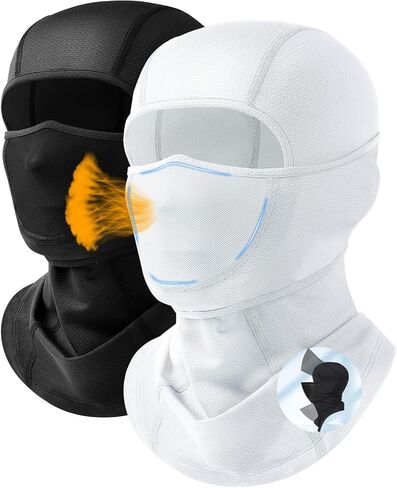 Balaclava Face Ski Moisture Wicking Motorcycle Mask with Movable Deisgn Men Women-Windproof UV Dustproof for Outdoor Work in Kuwait