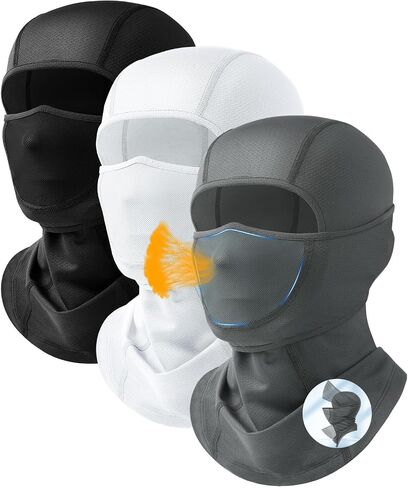 Balaclava Face Ski Moisture Wicking Motorcycle Mask with Movable Deisgn Men Women-Windproof UV Dustproof for Outdoor Work in Kuwait