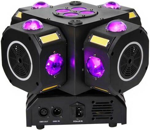 Moving Head DJ Lights for Pirfies ، Light Light 6 in-1 RGBW 6 Arms DJ Lights for Pirfies Support DMX-512 و Sound Activated ، Light Light for Party Disco KTV Wedding Club in Kuwait