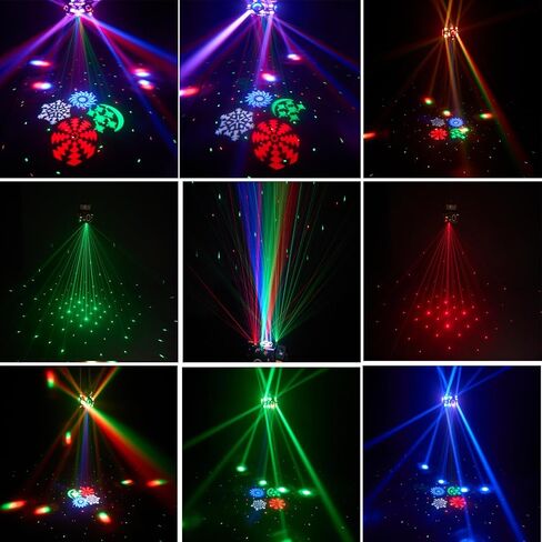 Moving Head DJ Lights for Pirfies ، Light Light 6 in-1 RGBW 6 Arms DJ Lights for Pirfies Support DMX-512 و Sound Activated ، Light Light for Party Disco KTV Wedding Club in Kuwait