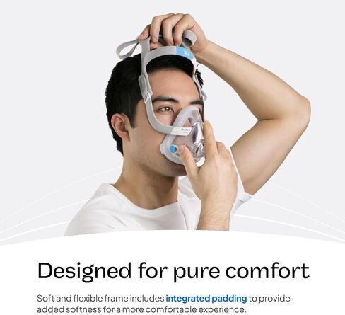 ResMed AirTouch F20 Frame System - Replacement Frame System with Full-Face Mask & Elbow - Premium CPAP Gear - Headgear Not Included - Medium in Saudi Arabia