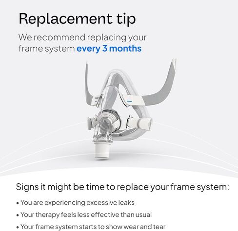 ResMed AirTouch F20 Frame System - Replacement Frame System with Full-Face Mask & Elbow - Premium CPAP Gear - Headgear Not Included - Medium in Saudi Arabia