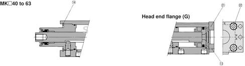 1PCS MKA MKB32-10R MKB32-10L MKB32-20R MKB32-20L TYPE PNEUMATIC ROTARY CLAMP CHYLINDER SIZE 63MM DOTARY DOTAIN in Kuwait