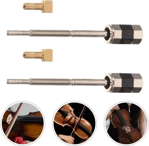 SUPVOX 2pcs Screw for 4/4 and 3/4 Violin Bows, Metal Violin Bow Frog Screw, Easy to Install Repair Accessory for Diy and Maintenance (Silver) in Saudi Arabia