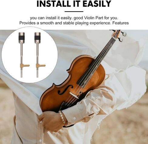 SUPVOX 2pcs Screw for 4/4 and 3/4 Violin Bows, Metal Violin Bow Frog Screw, Easy to Install Repair Accessory for Diy and Maintenance (Silver) in Saudi Arabia
