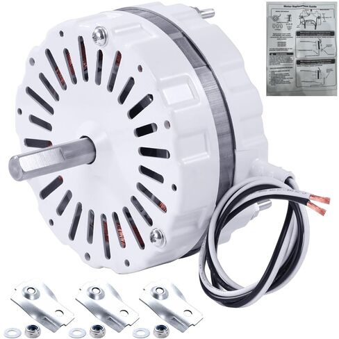 F0510B2497 White Attic Fan Replacement Motor Kit – Includes F0510B2944 Power Attic Vent Fan Unit, Bridges, and Nylon Locking Nuts – Compatible with Lomanco 2000 Series in Saudi Arabia