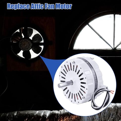 F0510B2497 White Attic Fan Replacement Motor Kit – Includes F0510B2944 Power Attic Vent Fan Unit, Bridges, and Nylon Locking Nuts – Compatible with Lomanco 2000 Series in Saudi Arabia