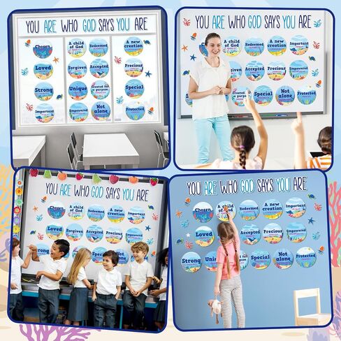 Christian Bulletin Board Decorations Inspirational Jesus Bulletin Board Sets Outer Space God Says You Are Religious Classroom Wall Decor VBS Motivational Cutouts for Sunday School Home Church Supplies in Saudi Arabia