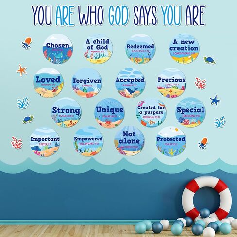 Christian Bulletin Board Decorations Inspirational Jesus Bulletin Board Sets Outer Space God Says You Are Religious Classroom Wall Decor VBS Motivational Cutouts for Sunday School Home Church Supplies in Saudi Arabia