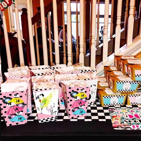 Jevenis 50s Sock Hop Party Boxes 50s shief party Decorations 1950s Decorations 1950s Rock N Roll Party Boxes in Saudi Arabia