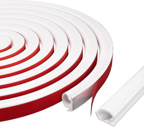 【New Upgrade】 Weather Stripping Door Seal, Silicone Door Weather Stripping for Door Frame & Window, Self Adhesive Weatherstripping Insulation Soundproof Strip, Suit for 4-7mm Gap (16.5FT White) in Saudi Arabia