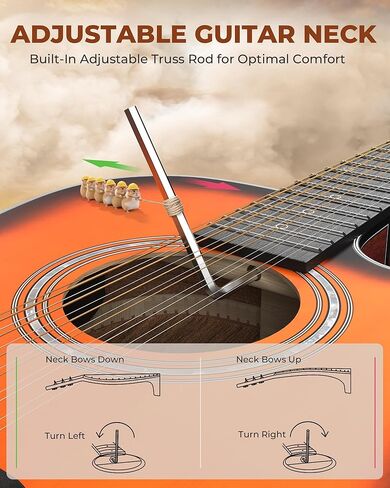 12 سلسلة من الغيتار الكهربائي الصوتي: Guitarra Acústica تم بناؤه في 4 فرقة EQ ، Spruce Top Mahogany Back and Sives ، Complete Beginner Electric Guitar Kit للبالغين ، Guitarra de 12 Cuerdas ، Matte Black in Kuwait