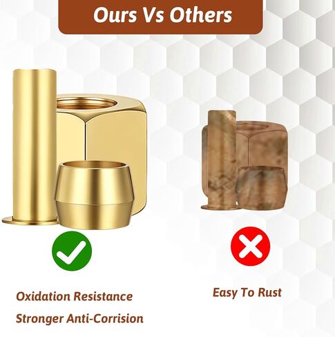 تجهيزات الضغط 1/4 مجموعة ضغوط مجموعة متنوعة من النحاس النحاس تشمل طابق الأكمام ، الجوز المستخدمة لتوصيل خطوط زيت الوقود المائي والغازات الخاملة in Kuwait