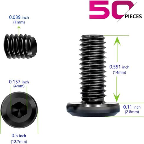 M6 x 30mm Bolt, 30Pcs Flat Head Hex Socket Cap Screws Bolts, Black Oxide & Hex Spanner, 1.0 Full Thread, for Furniture, Table, Automotive, Machinery (30, Black, 30mm) in Saudi Arabia