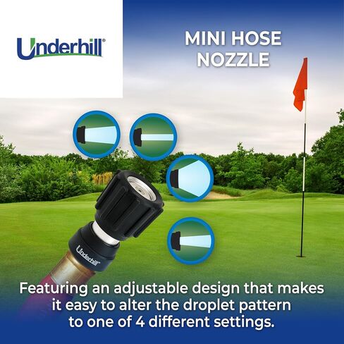 Underhill Baseball Prolocker Hose Moasse Kit للمجالات الرياضية مع فوهة ماغنوم 1 بوصة ، صمام تحكم نحاسي ، وتوقيع ، HP-B100 in Kuwait
