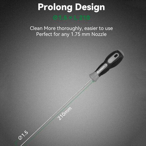كوكس CREALITY CLOG ، مجموعة طباعة فوهة الطابعة ثلاثية الأبعاد ، φ1.5mm L210MM L210MM ENTOANT EHIPERING ENERLE 3D TOURD FOR 1.75MM FOWSLES ، HOTEND CLEAN دون تفكيك ، إلغاء توحيده ، بشكل أكثر شمولية ، بشكل أكثر شمولاً in Kuwait