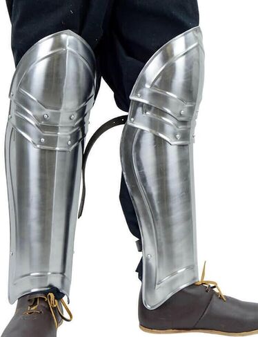 Medieval Knights Armor Greaves Leg Guard Armor Leg Plates 15th Century Armor Reenactment LARP Wearable Greaves Battle Warrior Cosplay Costume Halloween in Saudi Arabia