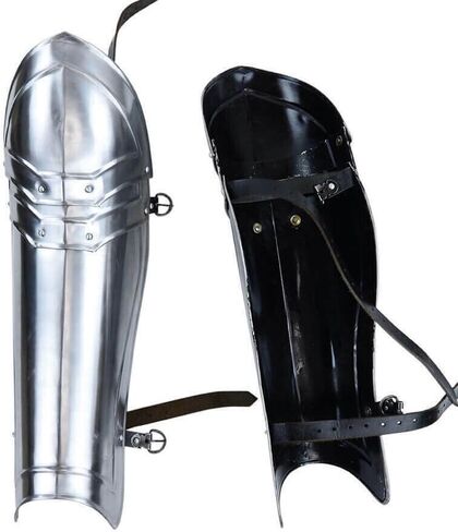 Medieval Knights Armor Greaves Leg Guard Armor Leg Plates 15th Century Armor Reenactment LARP Wearable Greaves Battle Warrior Cosplay Costume Halloween in Saudi Arabia