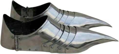 Medieval Knight Armor Shoes Crusader Gothic Sabatons 15th Century Armor Sabaton Feet Armor Wearable Shoes Reenactment Steel LARP Warrior Cosplay Costume Halloween in Saudi Arabia