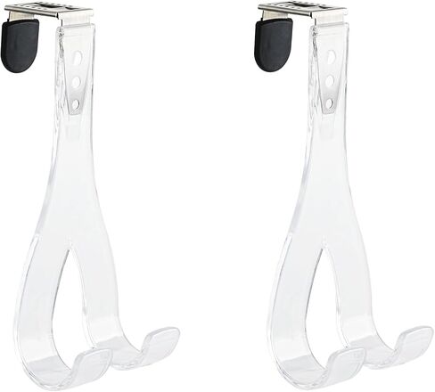 NewTalent Set of 2pcs Adjustable Over The Door Hooks for Hanging, for Living Room, Bathroom, Bedroom, Kitchen Hanging Clothes, Towels, Hats, Coats, Bags in Kuwait