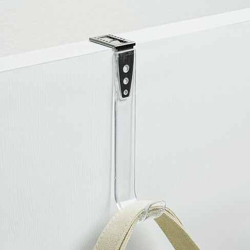 NewTalent Set of 2pcs Adjustable Over The Door Hooks for Hanging, for Living Room, Bathroom, Bedroom, Kitchen Hanging Clothes, Towels, Hats, Coats, Bags in Kuwait
