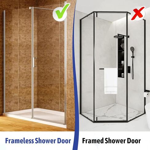 4 PCS 10" Shower Door Hooks for Towels, Heavy Duty Bathroom Hook for Shower Glass Door, Drilling-Free Stainless Steel Towel Hook for Frameless Glass in Saudi Arabia