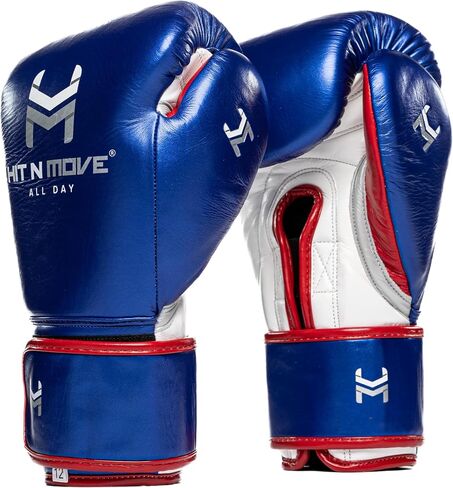 HIT N MOVE Pro Agility All Day Boxing Gloves Hook and Loop, Boxing Gloves Men, Boxing Equipment, Sparring & Heavy Bag Workout Gloves for Boxing, Kickboxing, Muay Thai, MMA in Saudi Arabia