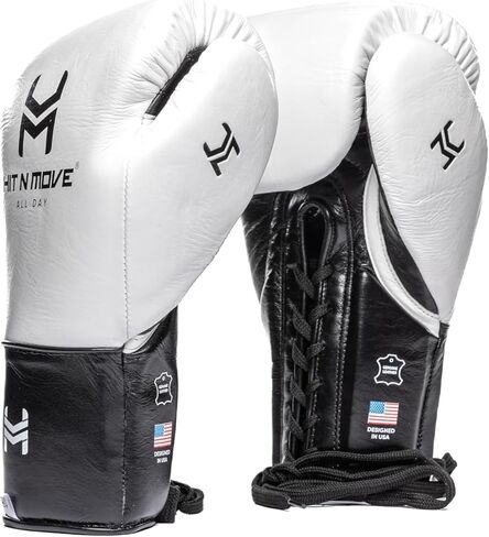 HIT N MOVE All Day Pro Balance Sparring and Bag Boxing Gloves LACE UP, Boxing Gloves Men, Boxing Equipment, Sparring & Bag Gloves for Boxing, Kickboxing, Muay Thai, MMA in Saudi Arabia