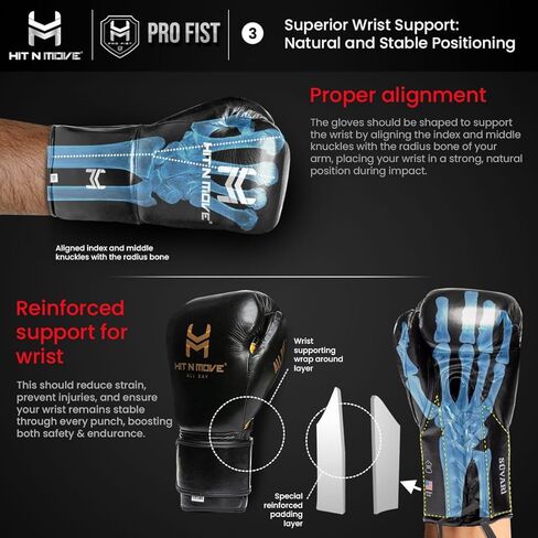 HIT N MOVE All Day Pro Balance Sparring and Bag Boxing Gloves LACE UP, Boxing Gloves Men, Boxing Equipment, Sparring & Bag Gloves for Boxing, Kickboxing, Muay Thai, MMA in Saudi Arabia