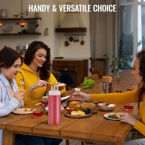3 Pack 3 Hole Squeeze Bottle 300ml/10oz Ketchup Dispensers Container Plastic Condiment Squirt Bottles Kitchen Arts Crafts Accessories for Tomato Sauce Oil Vinegar Salad Mustard Syrup BBQ in Saudi Arabia