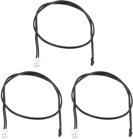 uxcell 3 PCS 10K NTC Probe Thermal Sensor Probe ، استشعار استشعار درجة الحرارة الحساسة للإيبوكسي 15.7 بوصة مستشعر درجة حرارة الحرارة الرقمية للأجهزة الكهربائية للأجهزة الكهربائية in Kuwait