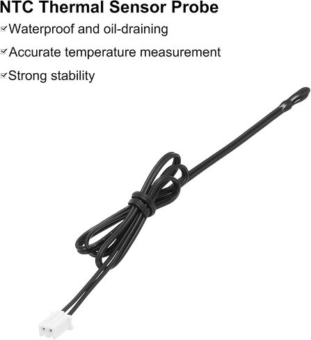 uxcell 3 PCS 10K NTC Probe Thermal Sensor Probe ، استشعار استشعار درجة الحرارة الحساسة للإيبوكسي 15.7 بوصة مستشعر درجة حرارة الحرارة الرقمية للأجهزة الكهربائية للأجهزة الكهربائية in Kuwait
