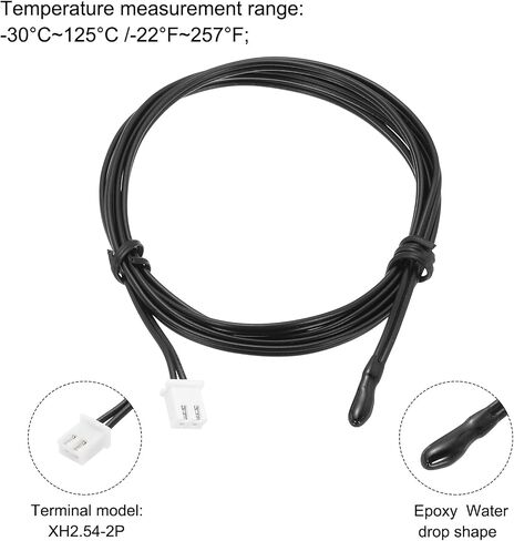 uxcell 3 Pcs 10K NTC Thermal Sensor Probe,Epoxy Sensitive Temperature Sensor Probe 15.7 Inch Digital Thermometer Extension Cable Temp Sensor for Electrical Appliances in Saudi Arabia