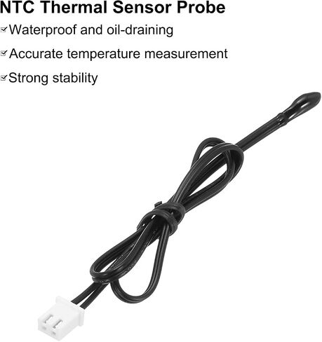 uxcell 3 PCS 10K NTC Probe Thermal Sensor Probe ، استشعار استشعار درجة الحرارة الحساسة للإيبوكسي 15.7 بوصة مستشعر درجة حرارة الحرارة الرقمية للأجهزة الكهربائية للأجهزة الكهربائية in Kuwait