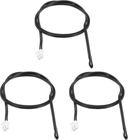 uxcell 3 PCS 10K NTC Probe Thermal Sensor Probe ، استشعار استشعار درجة الحرارة الحساسة للإيبوكسي 15.7 بوصة مستشعر درجة حرارة الحرارة الرقمية للأجهزة الكهربائية للأجهزة الكهربائية in Kuwait