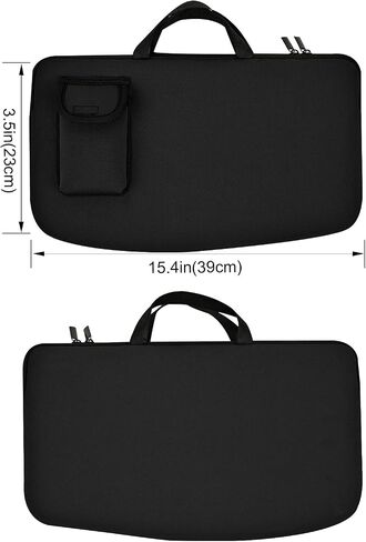 Portable Keyboard Travel Bag Shockproof Waterproof Dustproof Protective Neoprene Sleeve Compatible with Logitech Wave Keys Wavy Keyboard MK670 /Wireless Ergonomic Keyboards Mouse Combo (Black) in Saudi Arabia