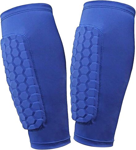 1 Pair Shin Guards, Non-Slip Calf Compression Sleeve with Honeycomb Pads, Football Shin Defender Socks Featuring Collision Avoidance, Breathable Shin Pads for Kids and Adult Outdoor Sports in Kuwait