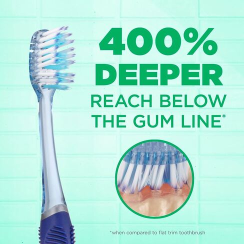 GUM Technique Deep Clean Toothbrush - Compact Soft - Soft Toothbrushes for Adults with Sensitive Gums - Extra Fine Bristles, 1ct (12pk) in Saudi Arabia