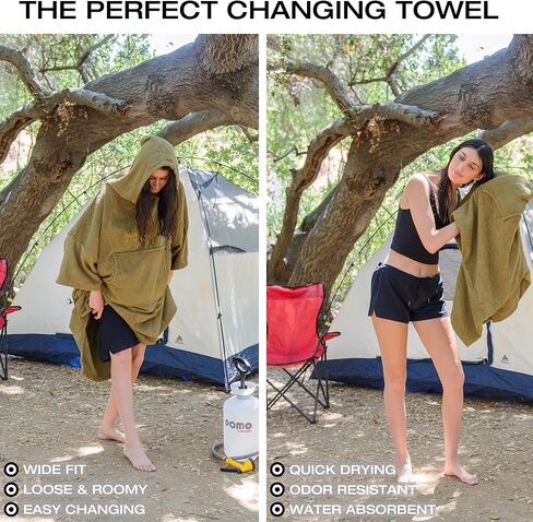 POMO SURF Poncho ، منشفة معطف مصنوع من القطن 100 ٪ ، والجنسين المتغيرة المنشفة وحجم واحد يناسب كل البالغين المتغيرين. in Saudi Arabia
